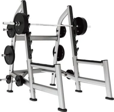 Olympic Squat Rack: Hevi-duti Steel Frem Bilong Fri Weit Trening